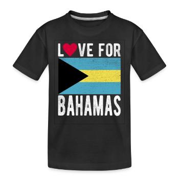 Bahamas Souvenir - Kids' Premium Organic T-Shirt - black - Front