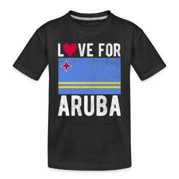 Aruba Souvenir - Kids' Premium Organic T-Shirt - black - Front