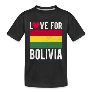 Bolivia Souvenir - Kids' Premium Organic T-Shirt - black - Front