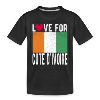 Côte d’Ivoire Souvenir - T-shirt bio Premium Enfant - noir - Devant