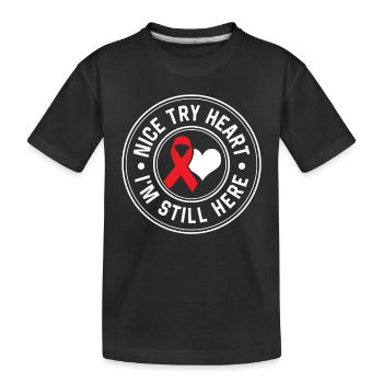 Beau cœur d’essai je suis toujours là - T-shirt bio Premium Enfant - noir - Devant