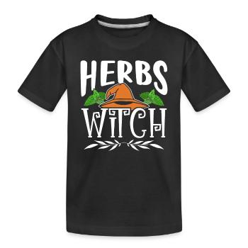 Herbe Sorcière Herbe Jardin Herbe Herbe - T-shirt bio Premium Enfant - noir - Devant