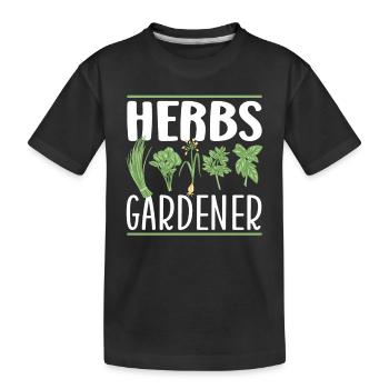 Herb Jardinier Herbe Herbe - T-shirt bio Premium Enfant - noir - Devant