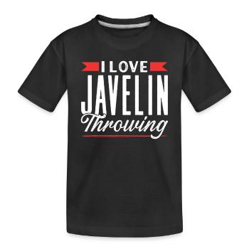 J’adore lancer le javelot lancer lancer le javelot lanceur de javelot lanceur de javelot - T-shirt bio Premium Enfant - noir - Devant