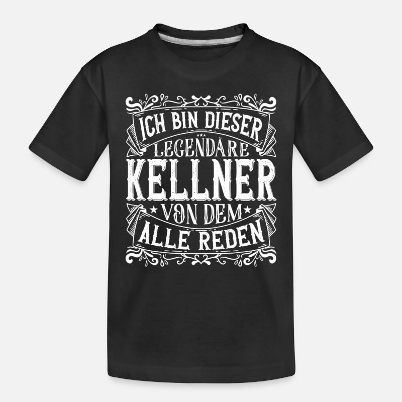 Ich bin dieser Legendäre Kellner - Kinder Premium Bio T-Shirt - Schwarz