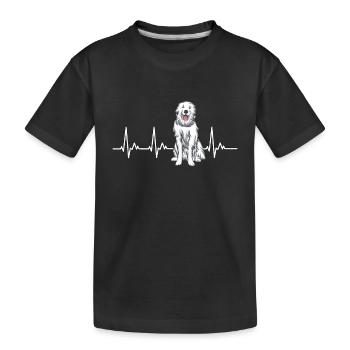 Pyrenäenberghund Hund Dog Hundehalter - Kinder Premium Bio T-Shirt - Schwarz - Vorne