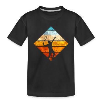 Tennis serve vintage gunge - Joueur de tennis - T-shirt bio Premium Enfant - noir - Devant