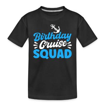 Anniversaire Croisière Squad - T-shirt bio Premium Enfant - noir - Devant