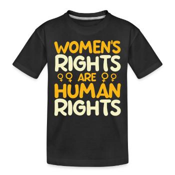 Women's Rights Are Human Rights - Kids' Premium Organic T-Shirt - black - Front