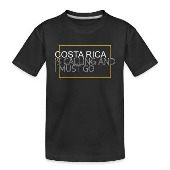 costa rica saying - Kinder Premium Bio T-Shirt - Schwarz - Vorne