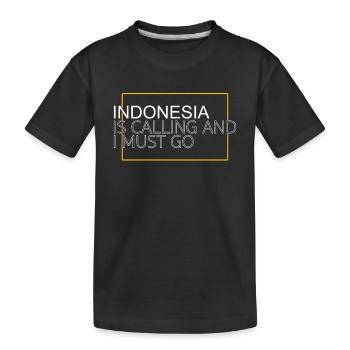 Citation Indonésie - T-shirt bio Premium Enfant - noir - Devant