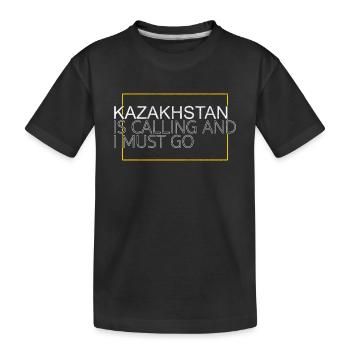Kazakhstan Dicton - T-shirt bio Premium Enfant - noir - Devant