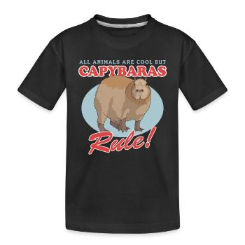 Capybaras Capybara Capybara Cadeau - T-shirt bio Premium Enfant - noir - Devant