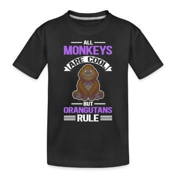 Singes orangs-outans Cadeau Orang-outan - T-shirt bio Premium Enfant - noir - Devant