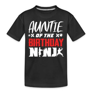 Geburtstag Der Ninja, Ninja, - Kinder Premium Bio T-Shirt - Schwarz - Vorne