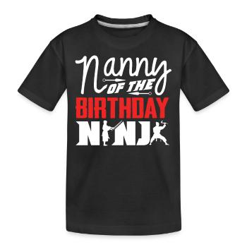 Geburtstag Der Ninja, Ninja, - Kinder Premium Bio T-Shirt - Schwarz - Vorne