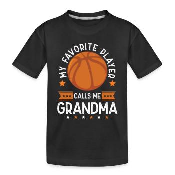 Basketball Grandmother - Kids' Premium Organic T-Shirt - black - Front