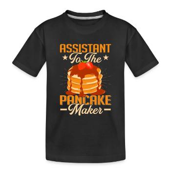 Assistant To The Pancake Maker Pancake Day Foodie - Kids' Premium Organic T-Shirt - black - Front