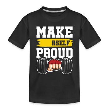 Fitness Stolz Workout - T-shirt bio Premium Enfant - noir - Devant