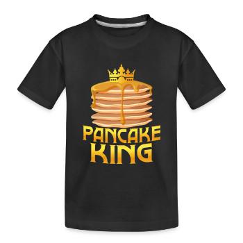 Pancake King Pancake Day Foodie Flapjack - Kids' Premium Organic T-Shirt - black - Front