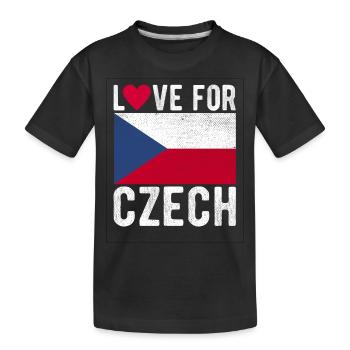 Czech souvenir - Kids' Premium Organic T-Shirt - black - Front