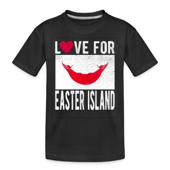 Osterinsel Souvenir - Kinder Premium Bio T-Shirt - Schwarz - Vorne