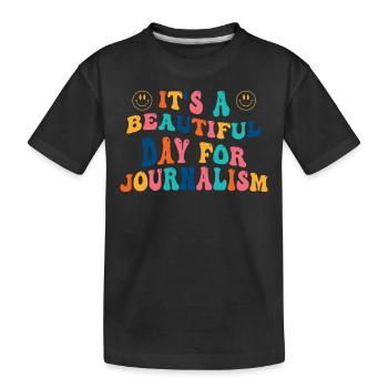 Journalist Journalism Gift - Kids' Premium Organic T-Shirt - black - Front