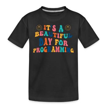 Cadeau du programmeur - T-shirt bio Premium Enfant - noir - Devant