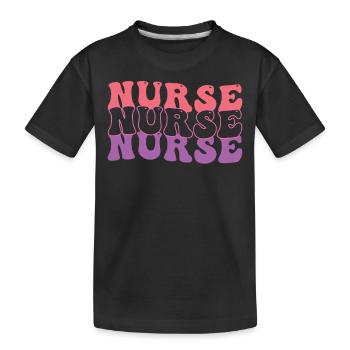 Infirmière Hippie - T-shirt bio Premium Enfant - noir - Devant