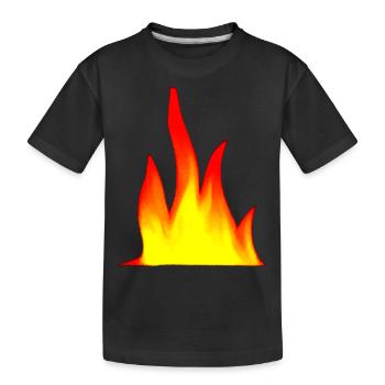 Feu de camp Camping Nature Falmmen Flamme de feu 5 - T-shirt bio Premium Enfant - noir - Devant
