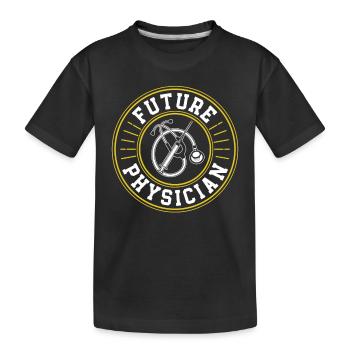 Zukünftiger Arzt Doktor Mediziner Medizin Beruf - Kinder Premium Bio T-Shirt - Schwarz - Vorne