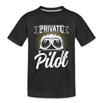 Pilote privé Avion léger Avion léger Jet - T-shirt bio Premium Enfant - noir - Devant