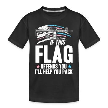 Transgenre si ce drapeau offende vous mal aider - T-shirt bio Premium Enfant - noir - Devant