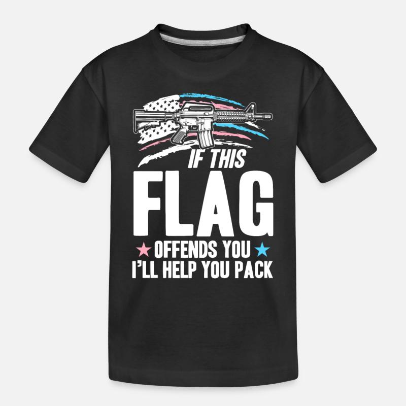 Transgenre si ce drapeau offende vous mal aider - T-shirt bio Premium Enfant - noir