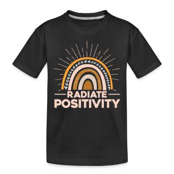 Rayonner de positivité - T-shirt bio Premium Enfant - noir - Devant