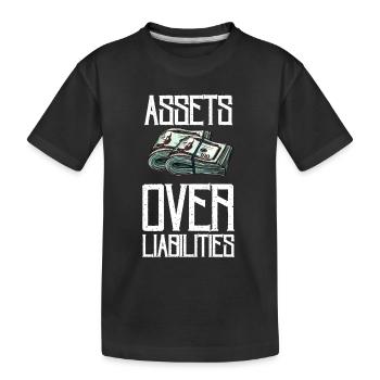 Actifs sur passifs Entrepreneur comptable - T-shirt bio Premium Enfant - noir - Devant