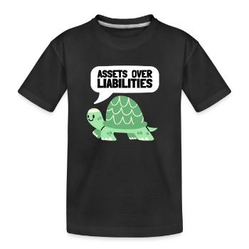 Actifs sur passifs Entrepreneur comptable - T-shirt bio Premium Enfant - noir - Devant