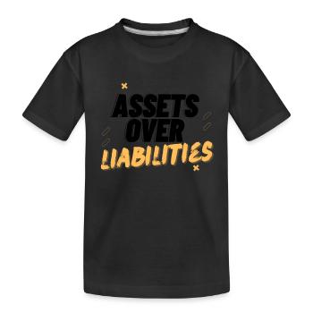 Actifs sur passifs Entrepreneur comptable - T-shirt bio Premium Enfant - noir - Devant