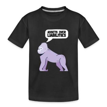 Actifs sur passifs Entrepreneur comptable - T-shirt bio Premium Enfant - noir - Devant