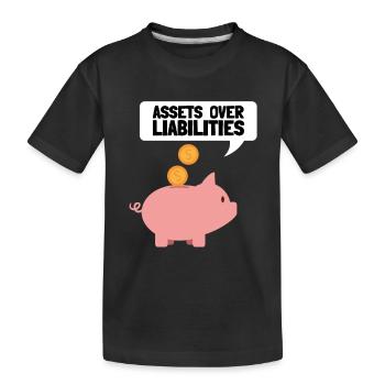 Actifs sur passifs Entrepreneur comptable - T-shirt bio Premium Enfant - noir - Devant