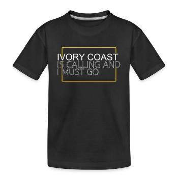 Citation Côte d’Ivoire - T-shirt bio Premium Enfant - noir - Devant
