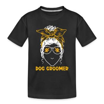 Pet Groomer Dog Groomer Animal Salon Fur Groomer - Kinder Premium Bio T-Shirt - Schwarz - Vorne