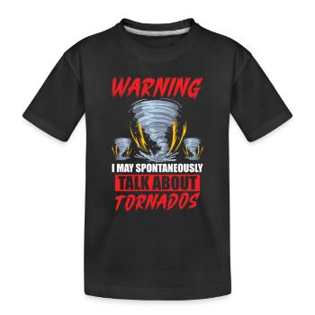 Météorologie-kindertornado-sturm, Der Sturm-fan - T-shirt bio Premium Enfant - noir - Devant