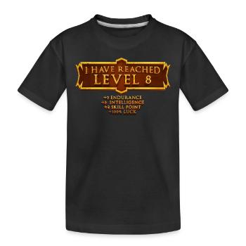 Ich Habe Die Stufe 8 Erreicht Rpg Online Gaming - Kinder Premium Bio T-Shirt - Schwarz - Vorne