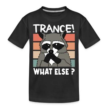 TRANCE RACOON Cadeau de Noël Techno - T-shirt bio Premium Enfant - noir - Devant