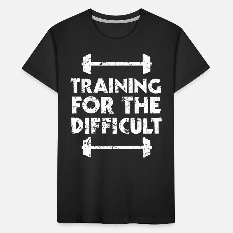 Training For The Difficult Meme Gym Kids' Premium Organic T-Shirt