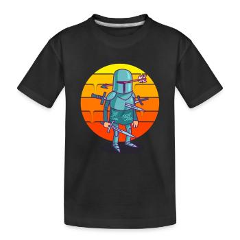 Cartoon Knight Sunset - T-shirt bio Premium Enfant - noir - Devant