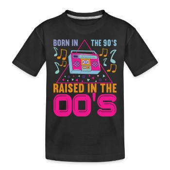 90s 90s 90s Party - Kids' Premium Organic T-Shirt - black - Front
