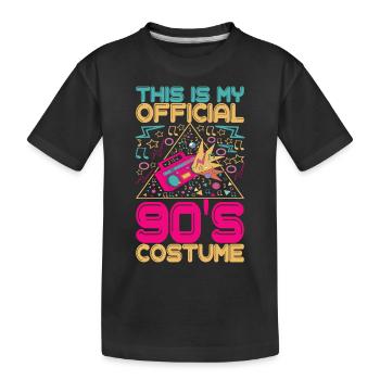 90s 90s 90s Party - Kids' Premium Organic T-Shirt - black - Front