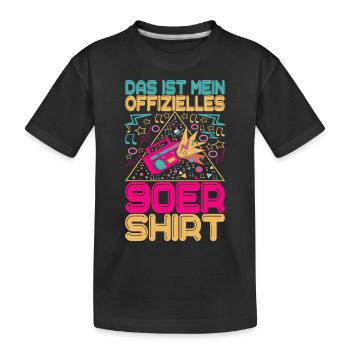 90s 90s 90s Party - Kids' Premium Organic T-Shirt - black - Front